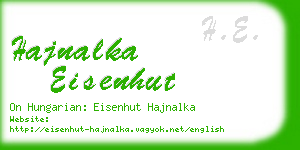 hajnalka eisenhut business card